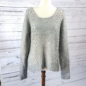 Aeropostale Grey Pullover Hi-lo Sweater Loose Fit
